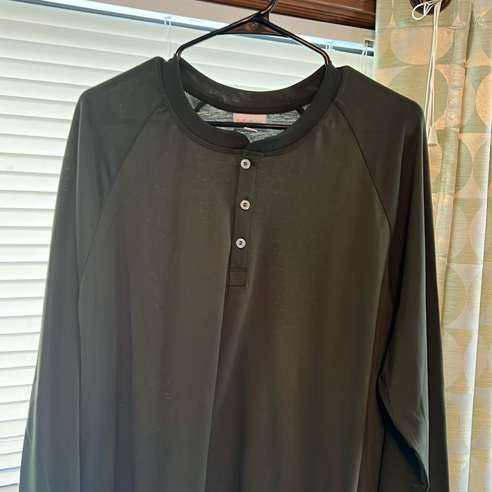 Lularoe olive green size 2xl mark long sleeve shirt